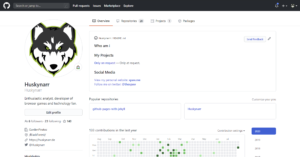 Github Secret – Profil Beschreibung anlegen