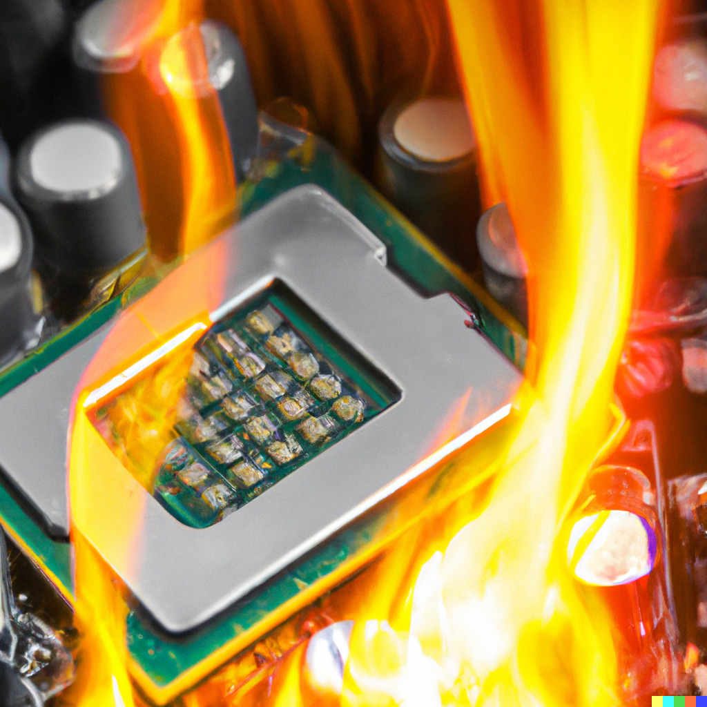 DALL·E 2023-01-24 16.33.04 - Hot CPU under Stress