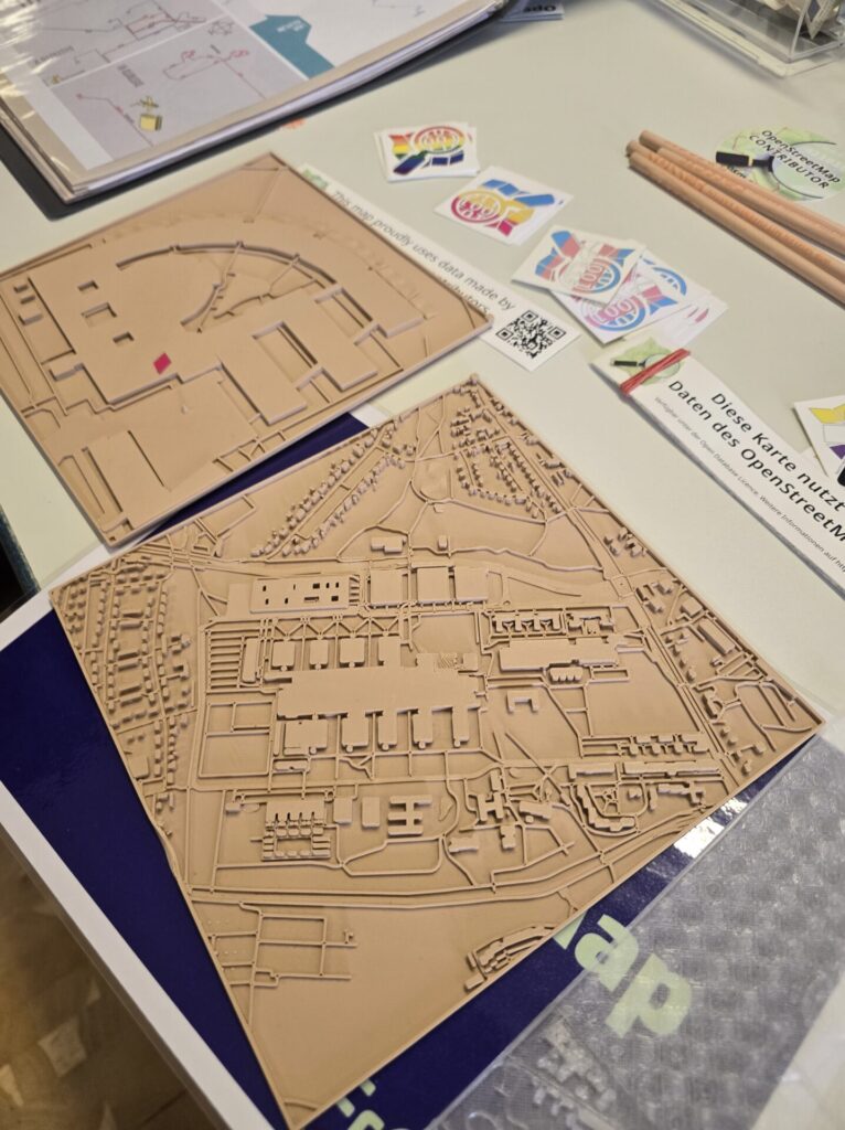 Open Street Maps Karten zum ausdruck auf der FrOSCon 20.